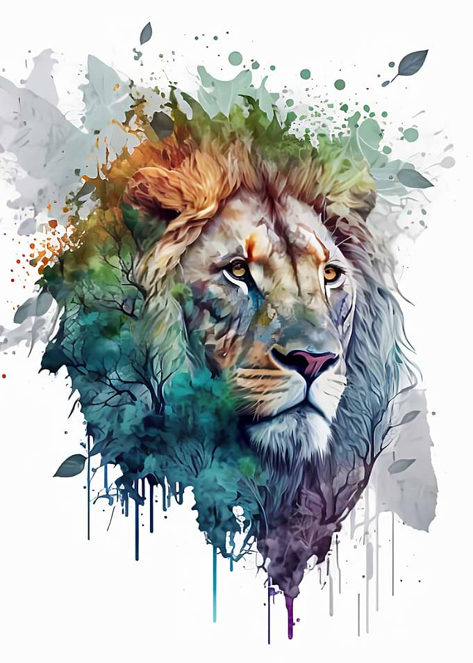 Colourful Lion