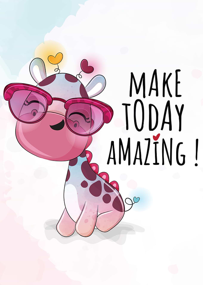 Cute cool Giraffe
