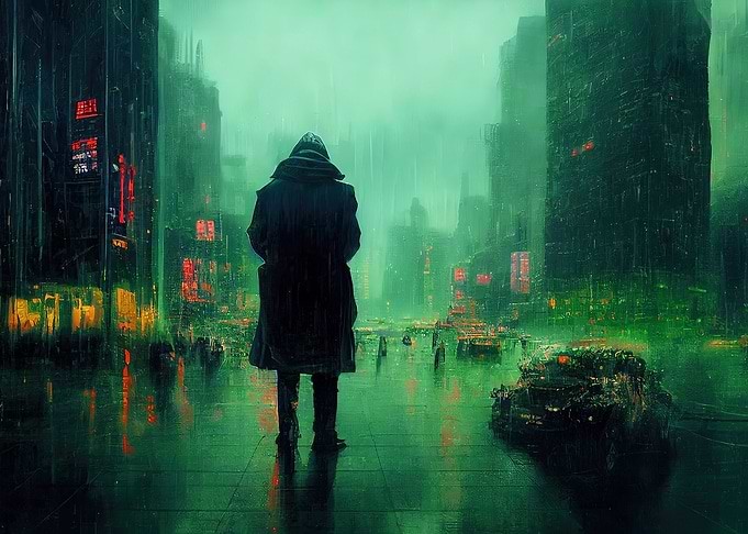 Cyberpunk neon city