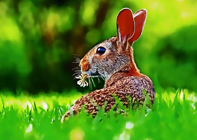 cute rabbit poster