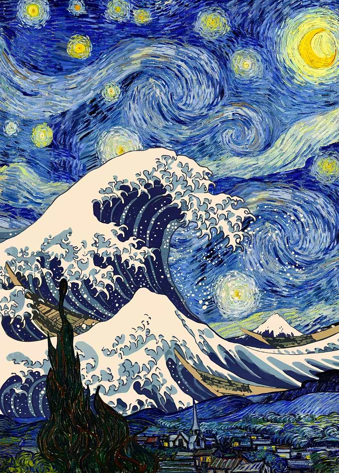 The japanese starry night