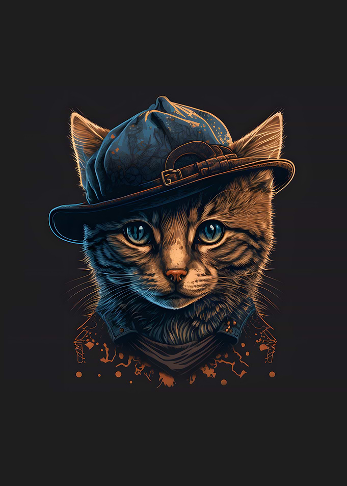 Cute Cat animal portrait