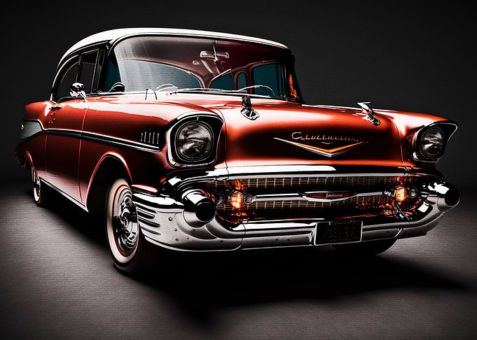 Brown vintage car