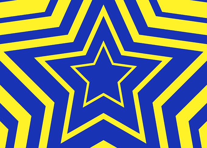 Star outline slow blue yel