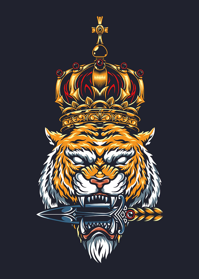 colorful vintage Tiger