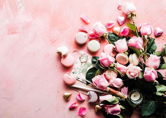 Flowers And Macarons