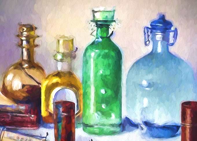 Oil Still life with glasse