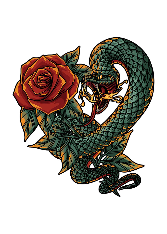 Viper and Red Roses