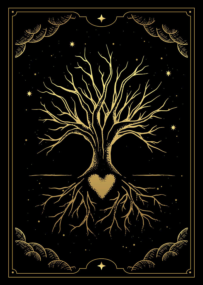 Tarot tree with heart