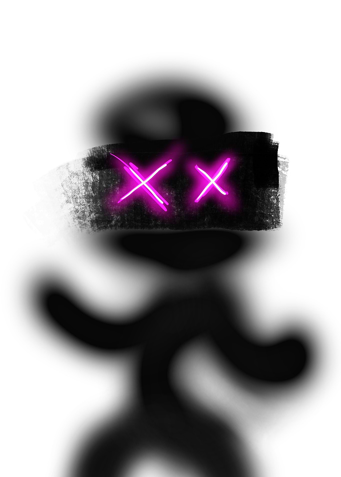 Graffiti neon stickman