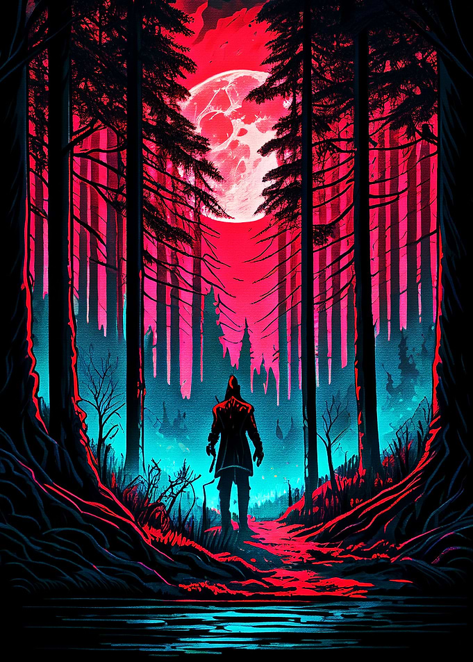 Scary tree forest
