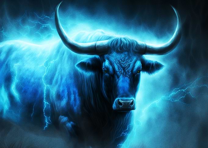 Blue Aura Cow