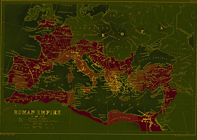 Roman empire vintage map