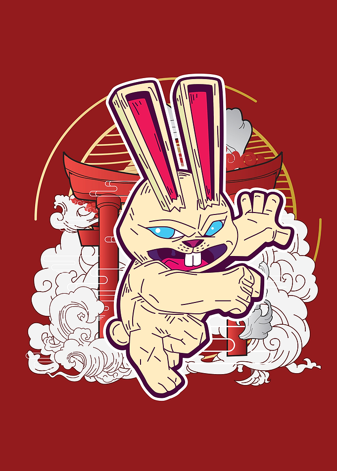 Rich rabbit for New Year
