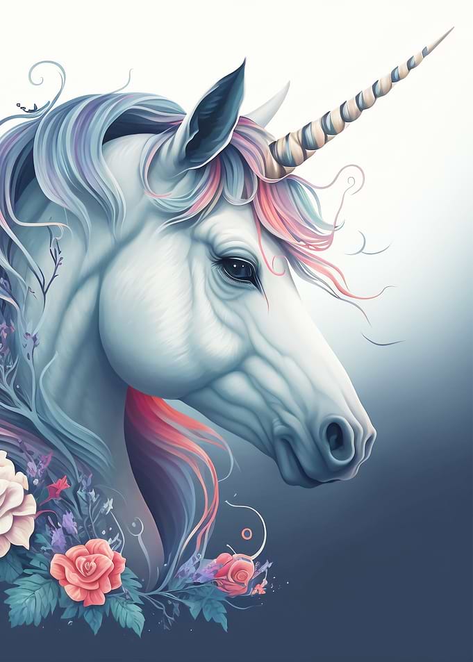 Unicorn with flower V2