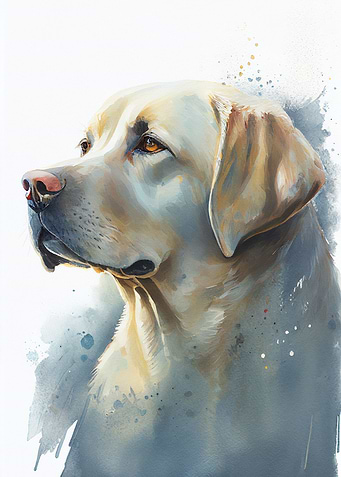 Labrador Watercolor Animal