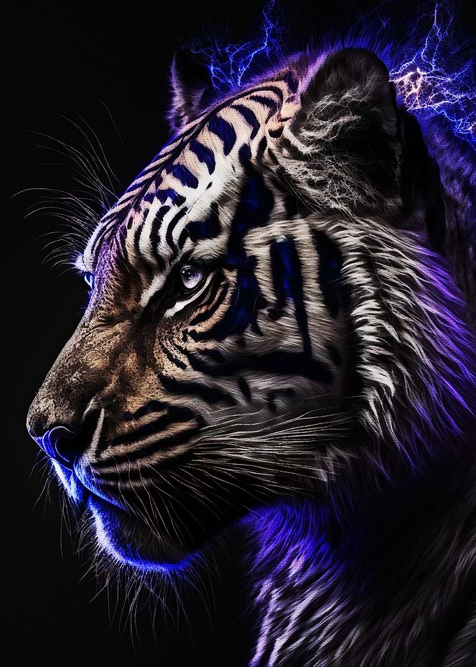 Portrait White Tiger
