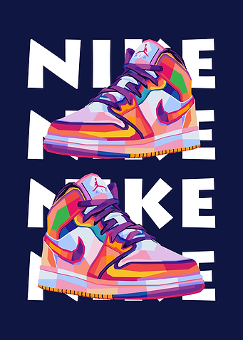 sneaker in wpap pop art