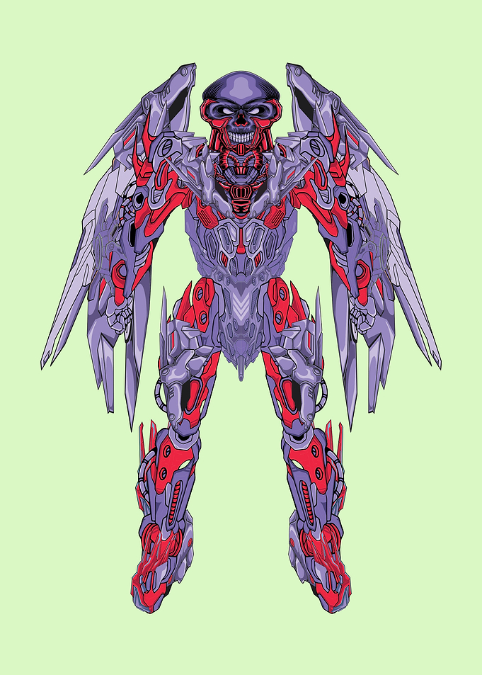 Cyborg robot knight