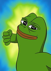 Cartoon Meme Green Punch