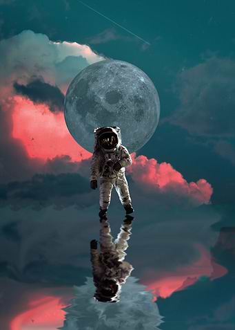 Space art astronaut