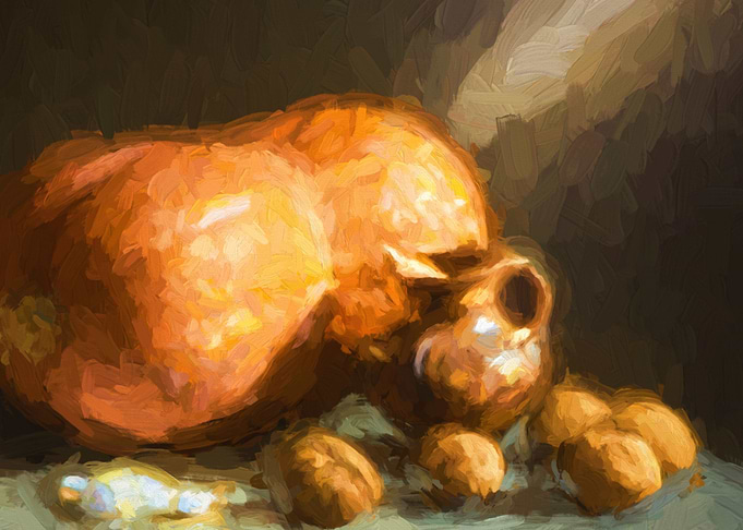 Oil Still life with Pumpki