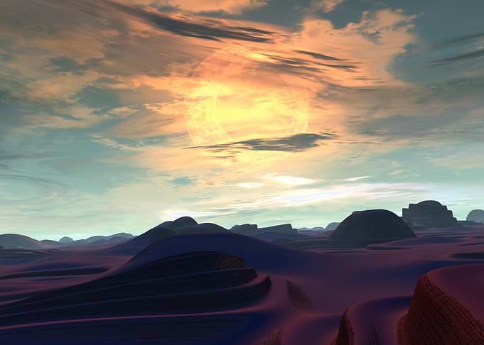 Digital desert landscape