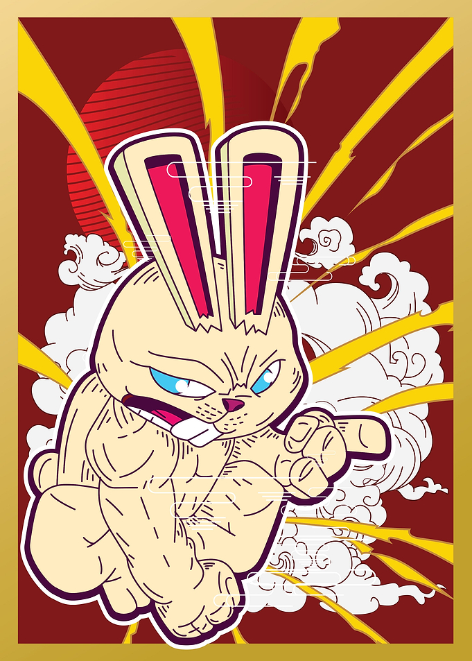 Rich rabbit for New Year