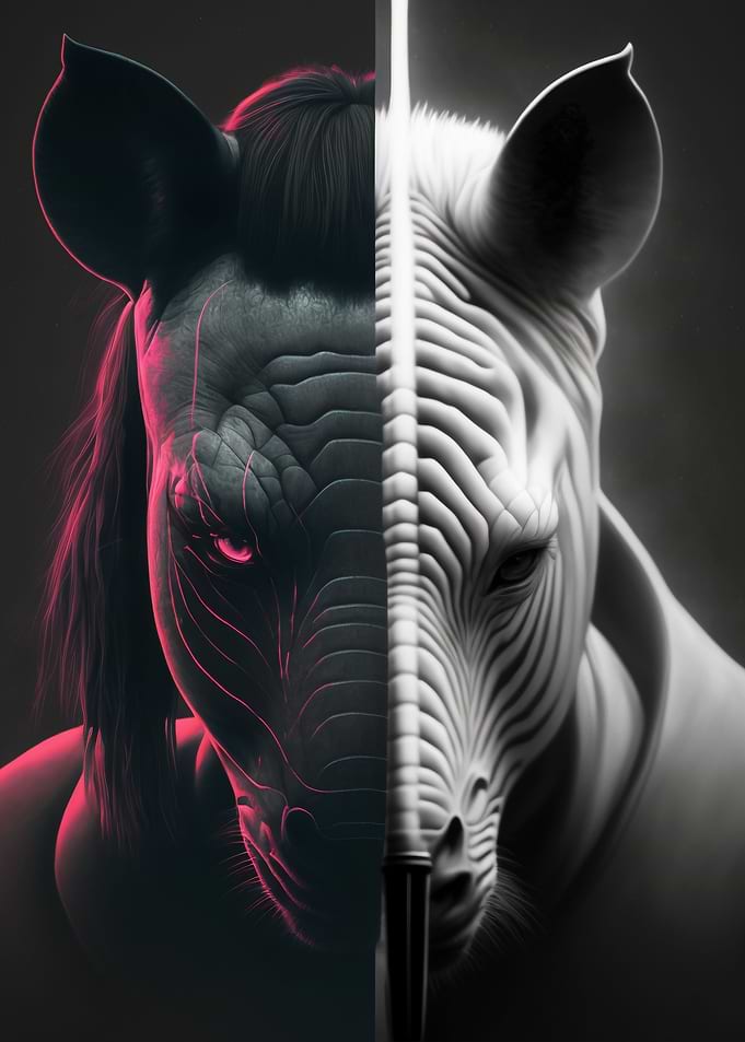 Horse and Zebra Samurai