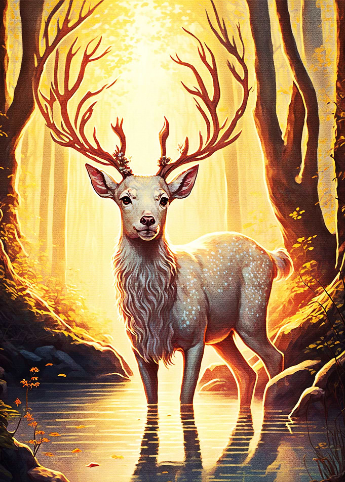 Painting a Deer Animal