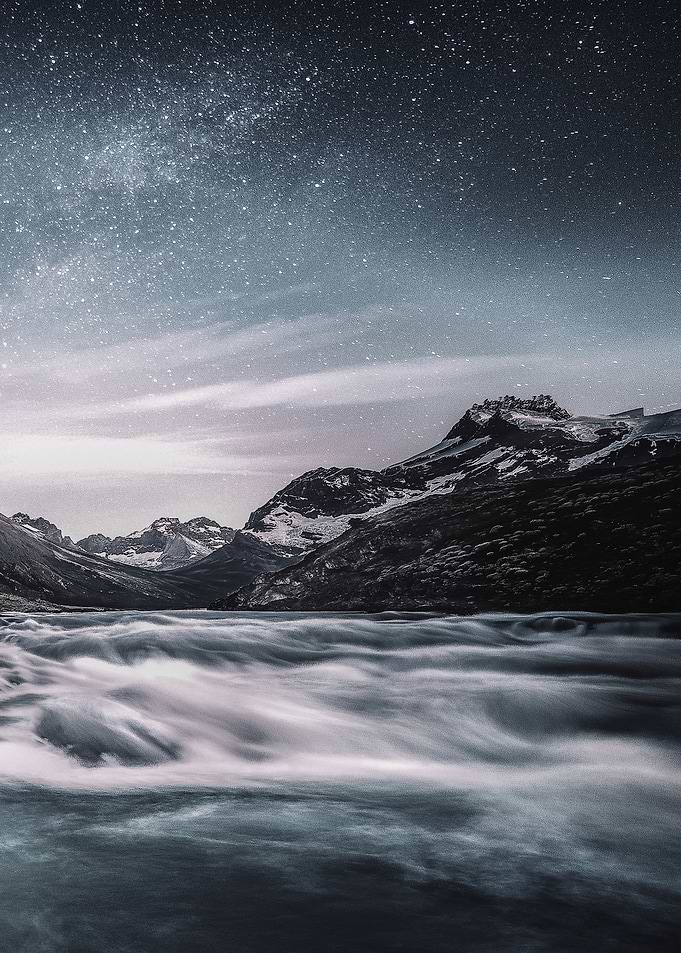 Sea Beach at Starry Sky