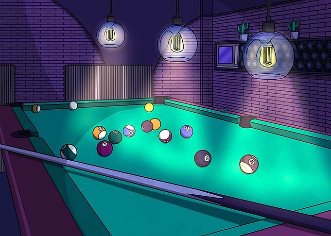 Playing Pool After Dark