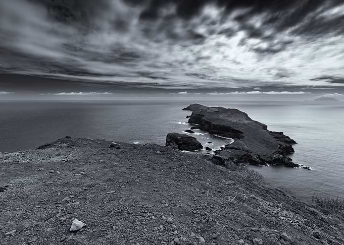 Landscape of Madeira, B&W