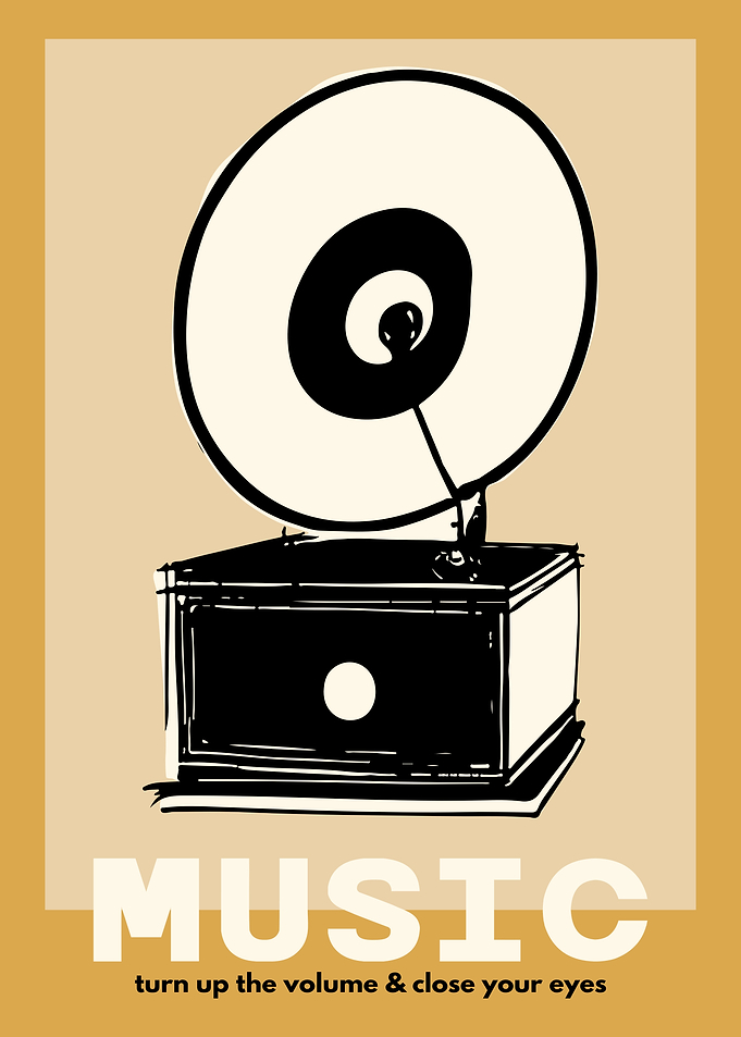 Vinyl Record Player Poster