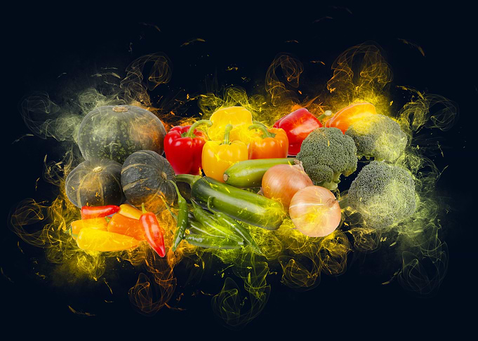 vegetables smoke