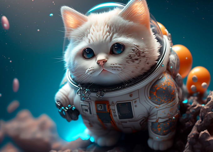 Cat on the moon
