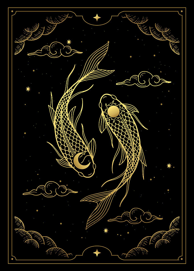 Tarot ying yung fishes