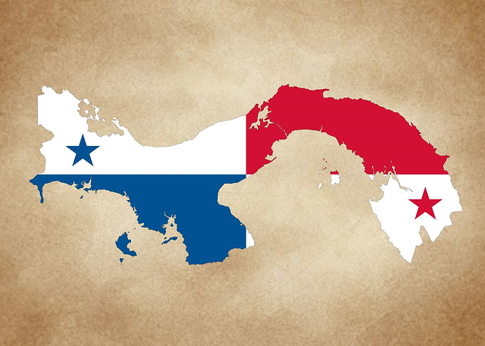 Panama vintage map
