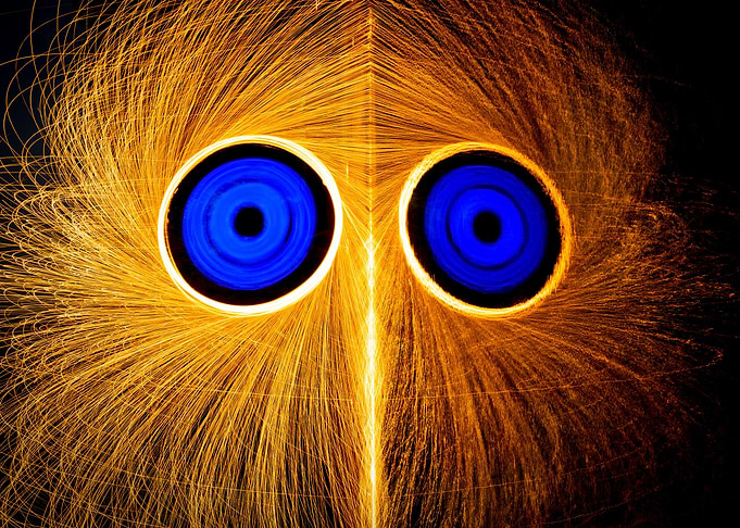 Light Painting face