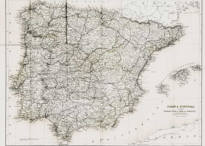 Spain and Portugal map