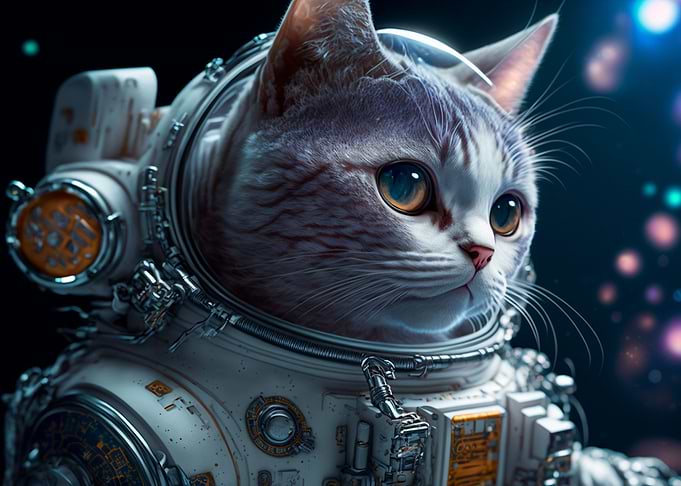 Cat on the moon