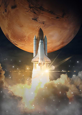 rocket launch surreal