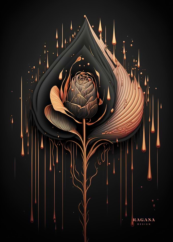 Rose Gold Fibonacci Style