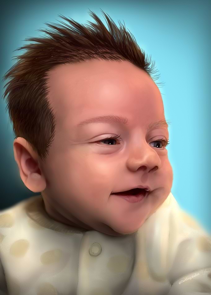 spikey haired baby