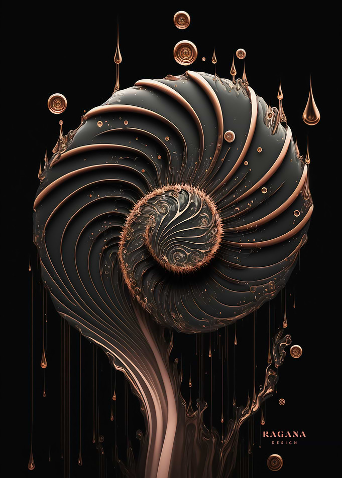 Rose Gold Fibonacci Style