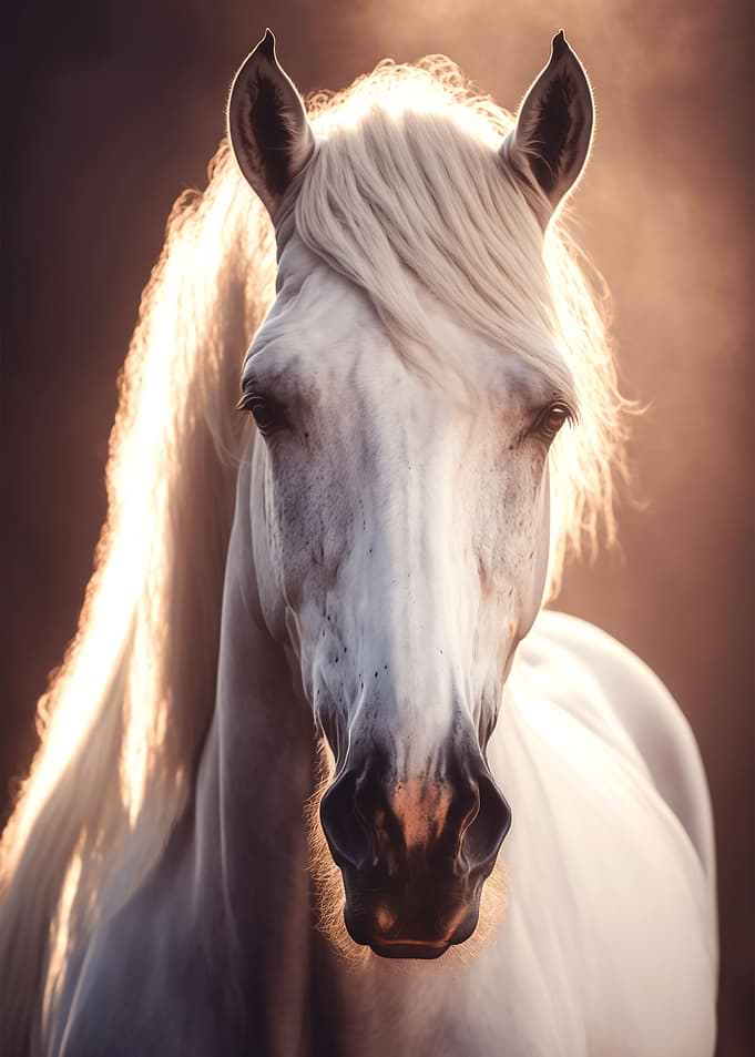 Beautiful White Horse