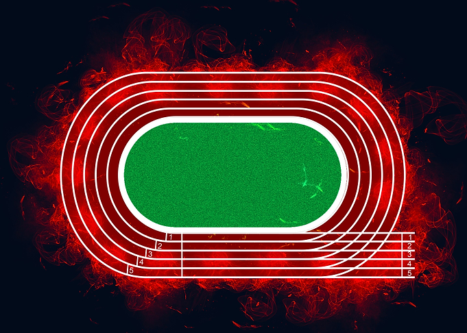 running track smoke