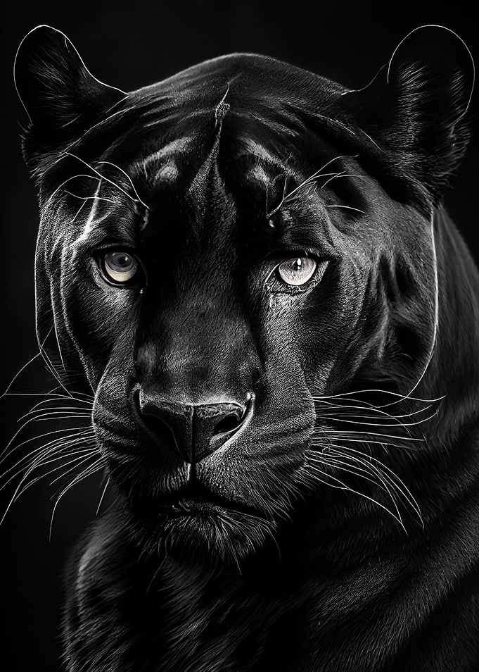 Black panther art poster