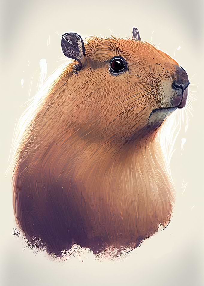 Capybara Animal Drawing