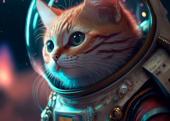 Cat on the moon